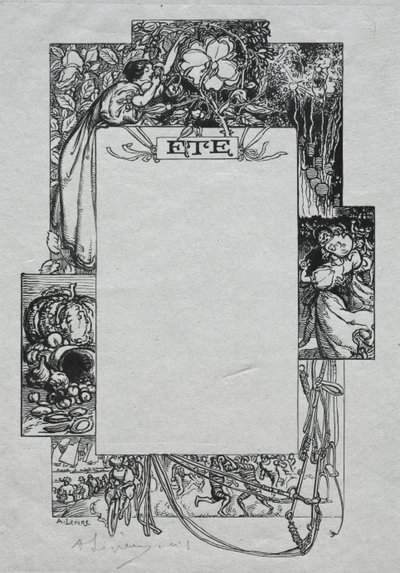पेरिस पंचांग, 1897: सजावटी सीमा, ग्रीष्म, 1897। द्वारा अगस्टे लुई लेपेयर