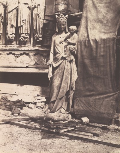 [वर्जिन एंड चाइल्ड की मूर्ति, नोट्रे डेम, पेरिस], 1853-1854। द्वारा अगस्टे मेस्ट्रल