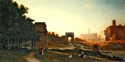 द फोरम एट सनसेट, 1865 द्वारा अगस्टे-पॉल-चार्ल्स अनास्तासी