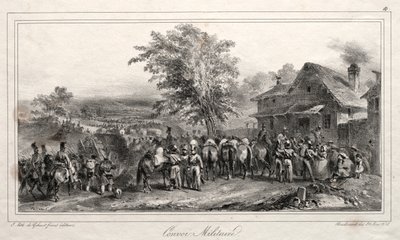 1831 के लिए एल्बम: सैन्य काफिले, 1831। द्वारा अगस्टे रैफेट