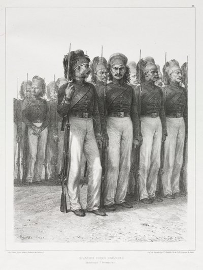 तुर्की इन्फैंट्री, शिकारी, 1837। द्वारा अगस्टे रैफेट