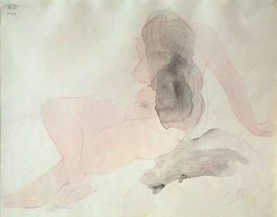 डिसवेल्ड हेयर के साथ न्यूड बैठे द्वारा Auguste Rodin