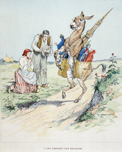 "" Fables de La Fontaine, बीमार में अवशेष धारण करने वाला गधा। अगस्टे विमर द्वारा (1851-1916), टूर्स, ए, मैम एंड फिल्स में द्वारा अगस्टे विमर