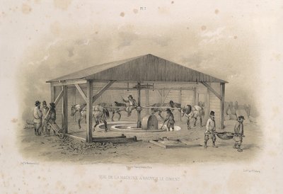 सीमेंट निर्माण से: सेंट इसाक कैथेड्रल का निर्माण, 1845 द्वारा अगस्टे डे मोंटेफ्रैंड