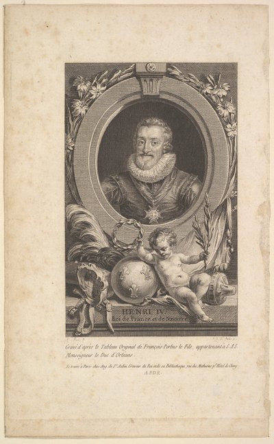 हेनरी IV, 1777 का पोर्ट्रेट। द्वारा ऑगस्टिन डी सेंट औबिन
