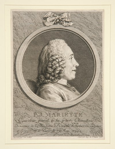 पी.जे. मैरिएट का चित्र द्वारा Augustin de Saint-Aubin