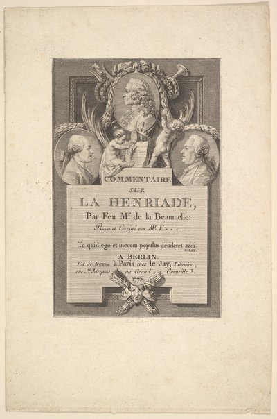 वोल्टेयर, फ्रायरन और ला ब्यूमेल, 1775। द्वारा ऑगस्टिन डी सेंट औबिन