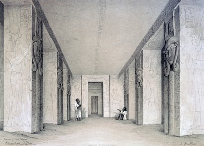 आंतरिक मंदिर उत्तरी मंदिर, एम्साम्बोल, नूबिया, मिस्र, 19 वीं शताब्दी द्वारा ऑगस्टस बटलर