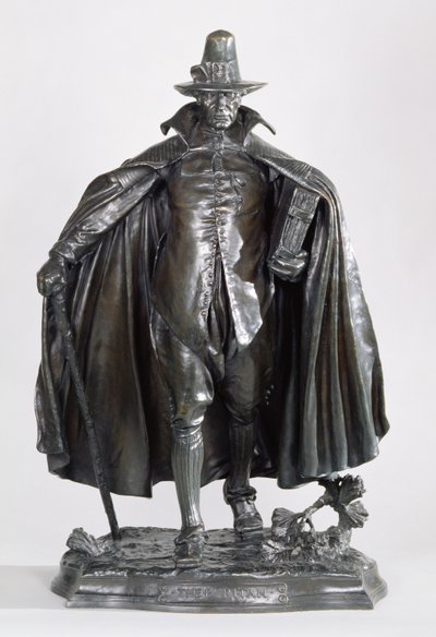प्यूरिटन, 1899 (डार्क ब्राउनब्लाक पतले कांस्य) द्वारा Augustus Saint Gaudens
