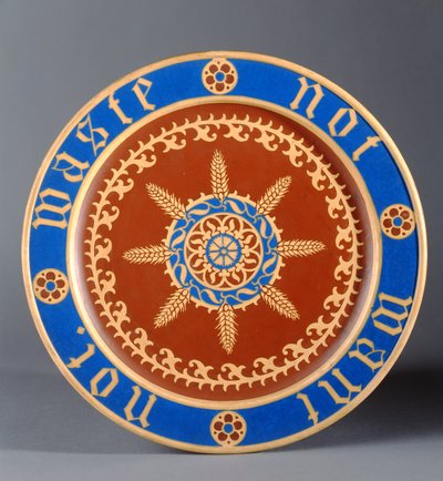 ब्रेड प्लेट, मटन एंड कंपनी द्वारा निर्मित, c.1849 (सिरेमिक) द्वारा ऑगस्टस वेल्बी नॉर्थमोर पुगिन