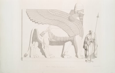 निम्रॉड [कैलह], 1849 से एक पंखों वाला मानव-प्रधान शेर द्वारा ऑस्टेन हेनरी लेयर्ड