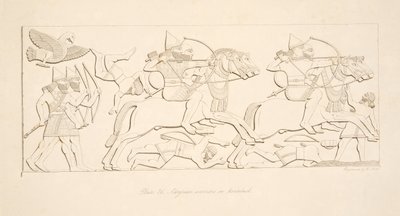 नाइनवेह के स्मारकों, पब से घोड़े पर असीरियन योद्धा 1849 द्वारा ऑस्टेन हेनरी लेयर्ड