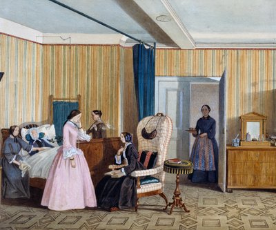 Biedermeier शैली का बेडरूम, पानी के रंग का, ऑस्ट्रिया द्वारा ऑस्ट्रियाई स्कूल