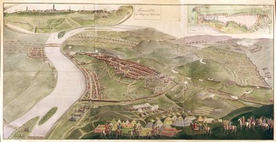 बूड़ा पर कब्जा करने का नक्शा, 1686 द्वारा Austrian School