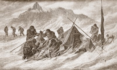 आंसू एक बर्फ़ीला तूफ़ान, 1876 के दौरान बढ़े हुए हैं द्वारा ऑस्ट्रियाई स्कूल