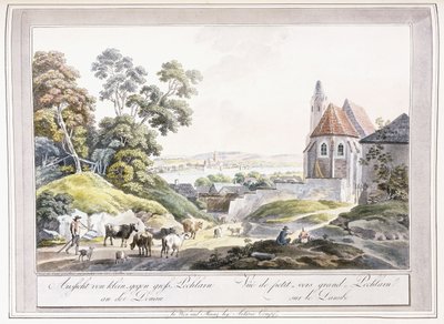 1779-1792, डेन्यूब पर लिटिल एंड ग्रेट पेक्लारन का दृश्य द्वारा ऑस्ट्रियाई स्कूल