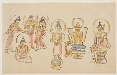 (असाकुसा कन्नन मंदिर कैरिकेचर ए), सी। 1900 द्वारा अवशिमा कंगस्तु