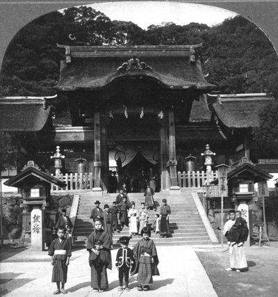 ओसा मंदिर, नागासाकी, जापान, 1901। द्वारा बीएल सिंगली