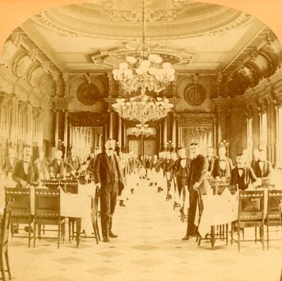 द ग्रेट डाइनिंग हॉल, विंडसर होटल, विश्व, मॉन्ट्रियल, कनाडा, 1894 में सबसे अच्छा कहा जाता है। द्वारा बीडब्ल्यू किलबर्न