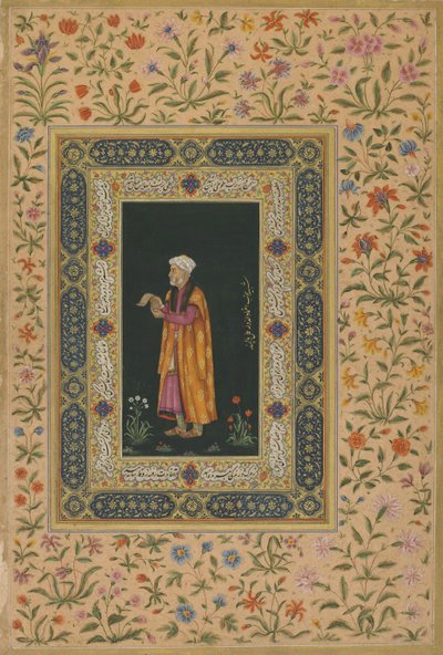 इतिमाद अल-दावला, मुगल वंश (अपारदर्शी जल रंग और कागज पर सोना) का चित्र द्वारा बालचंद (अटर।)