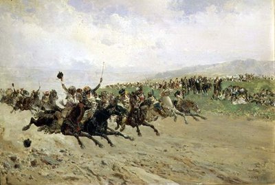 अंदलुसिया: 19 वीं सदी के अंत में एक मेले में घुड़दौड़ द्वारा बालडोमेरो कैलोप्रे वाई जिमनेज़