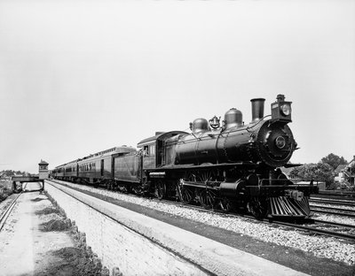 पेंसिल्वेनिया लिमिटेड ट्रेन, शिकागो, इलिनोइस, यूएसए, c.1908 (b/w फोटो) द्वारा बार्न्स और क्रॉस्बी