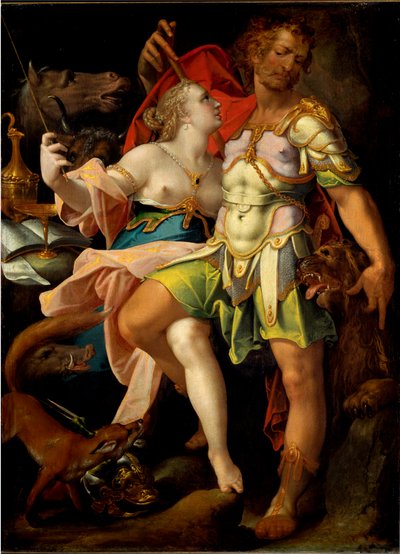 Ulysses और Circe जादूगर (पेंटिंग द्वारा बार्थोलोमास स्पैन्गर