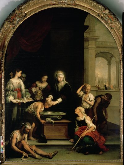 हंगरी के सेंट एलिजाबेथ बीमार और सुस्त, c.1671-74 द्वारा बार्टोलोमे एस्टेबन मुरिलो