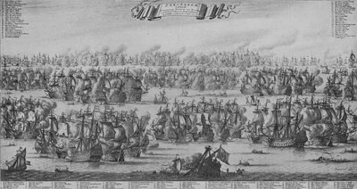 टेक्सेल की लड़ाई, c1700 द्वारा बास्तियन स्टॉपेंडेल