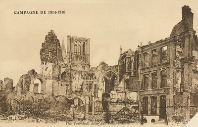 बमबारी के बाद होटल डी विले, Ypres, 1915 द्वारा बेल्जियम का फोटोग्राफर