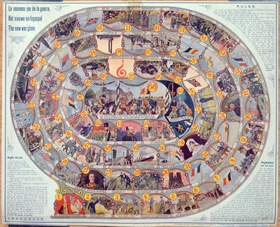 घटनाओं का बोर्ड गेम और बेल्जियम में प्रथम विश्व युद्ध का विकास, c.1918-19 द्वारा बेल्जियम स्कूल