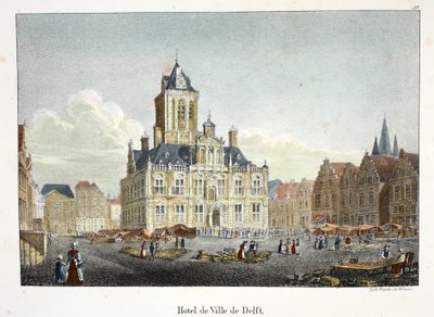 होटल डे विले डे डेल्फ़्ट, c.1895 (फोटोक्रोम) द्वारा बेल्जियम स्कूल