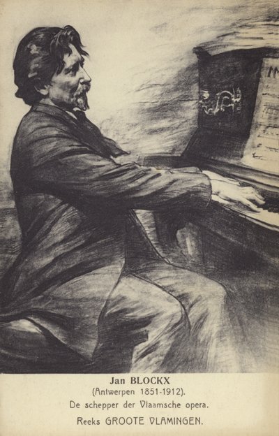 जन ब्लॉकक्स, बेल्जियम के संगीतकार, पियानोवादक और शिक्षक (1851-1912) द्वारा बेल्जियम स्कूल