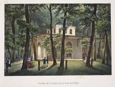 सोसाइटी का मंडप, हेग की लकड़ी में, c.1895 (फोटोक्रोम) द्वारा बेल्जियम स्कूल