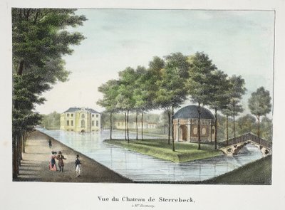 स्ट्रेबेक कैसल का दृश्य, c.1895 (फोटोक्रोम) द्वारा बेल्जियम स्कूल