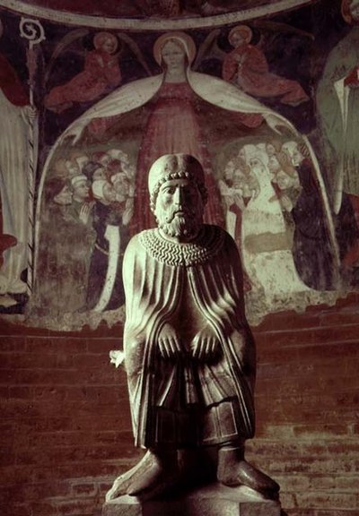 जनवरी, महीनों के श्रम के एक प्रस्तरप्रतिमा कैलेंडर से, c.1200 (पत्थर) द्वारा बेनेटेटो एंटेलमी