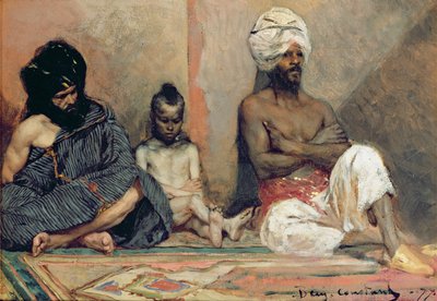 बैठे हुए अरब, 1877 द्वारा बेंजामिन 1845 1902 लगातार