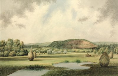 वेस्ट रॉक, न्यू हेवन, कनेक्टिकट, c.1854-60 (कागज पर wc) द्वारा बेंजामिन एच। कोए