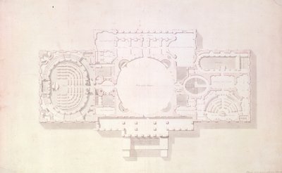 कैपिटल की प्रमुख कहानी की योजना, यूएस, 1806 द्वारा बेंजामिन हेनरी लैट्रोब