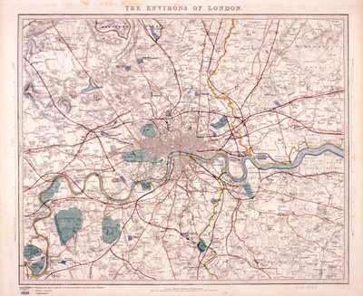 लंदन का नक्शा, c1860 द्वारा बेंजामिन रीस डेविस