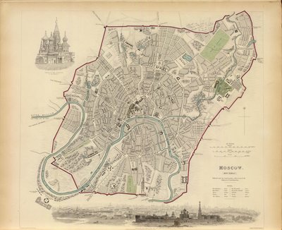 मास्को की योजना, 1836। द्वारा बेंजामिन रीस डेविस
