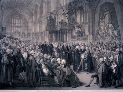 लॉर्ड मेयर नथानिएल न्यून्हाम का उद्घाटन, लंदन, 1801 द्वारा बेंजामिन स्मिथ