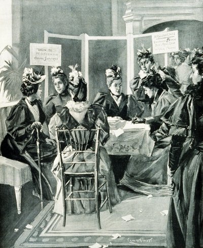 "समान मताधिकार के लिए याचिका पर हस्ताक्षर करें" पब। 1894 (लिथो) द्वारा बेंजामिन वेस्ट क्लिंडस्टीन