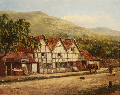 द ओल्ड ब्लैकस्मिथ्स शॉप, ग्रेट मालवर्न, 1871 द्वारा बेंजामिन विलियम्स लीडर