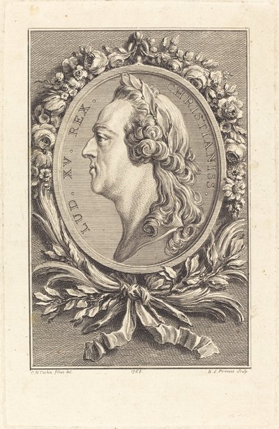 लुई XV, 1765। द्वारा बेनोइट लुई प्रीवोस्ट