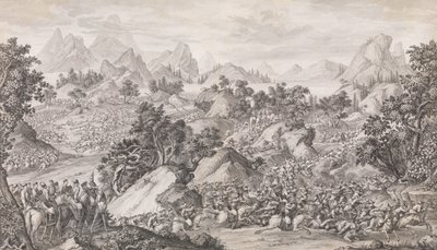 Qos-qulaq की लड़ाई, 1774। द्वारा बेनोइट लुई प्रीवोस्ट