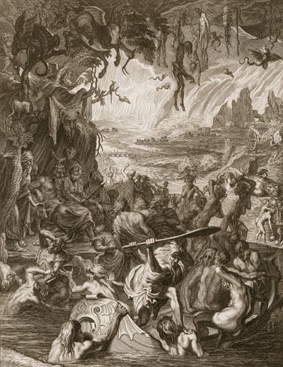 नर्क का दृश्य, 1731 द्वारा बर्नार्ड पिकार्ट