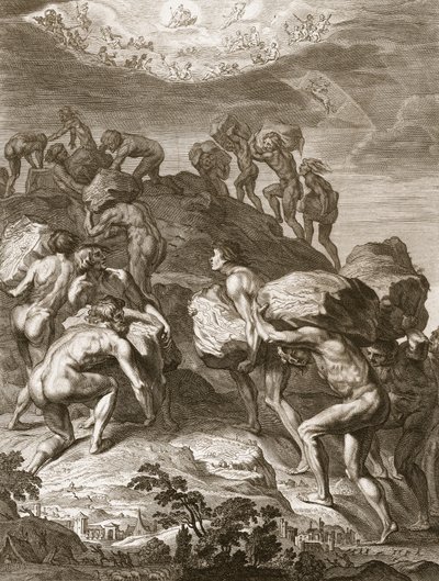 जायंट्स को एक और, 1731 में पाइलिंग पर्वत द्वारा स्केल स्वर्ग के लिए प्रयास किया गया द्वारा बर्नार्ड पिकार्ट