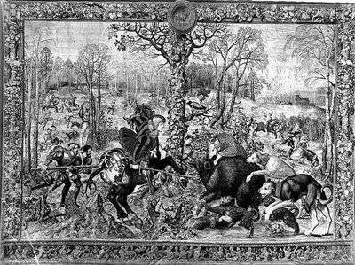 द हंट्स ऑफ़ मैक्सिमिलियन, मकर: द बोअर हंट, 1521-33 (70347-50 को भी देखें) द्वारा ओर्ले के बाद बर्नार्ड वैन