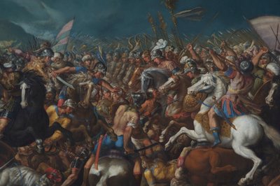 सीपियो अफ्रीकनस एंड हैनिबल के बीच की लड़ाई, सी। 1616-1618 द्वारा बर्नार्डिनो केसरी